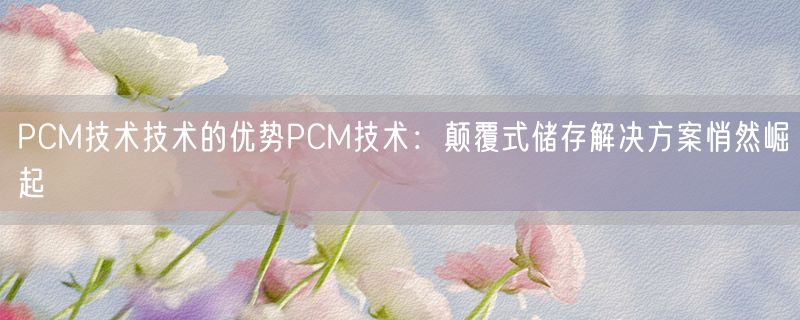 <strong>PCM技术技术的优势PCM技术：颠覆式储存解决方案悄然崛起</strong>